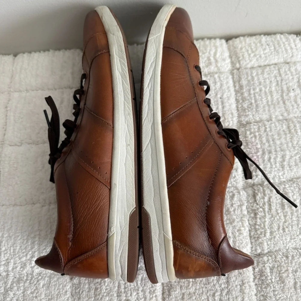 Florsheim Comfortech Mens 13W Brown Leather Lace Up Sneakers 14307-221
